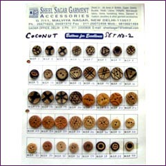 Manufacturers Exporters and Wholesale Suppliers of Wood and Coconut Buttons New Delhi Delhi